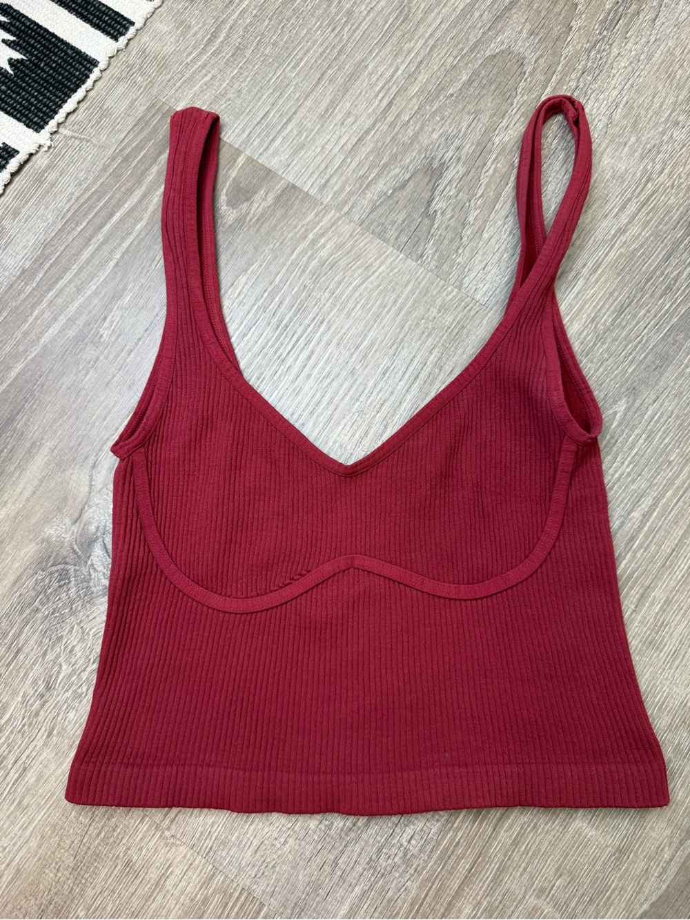 Free People Meg Seamless Crop Tank Red XS/S